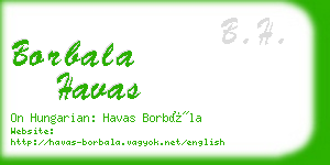 borbala havas business card